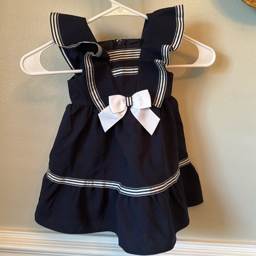 Bonnie baby 18month sailor dress nautical navy